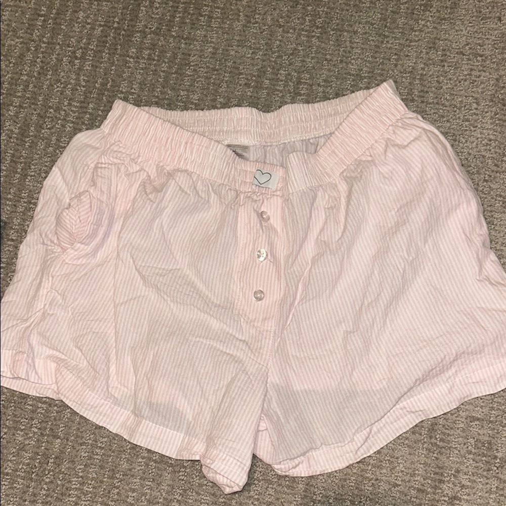 Pink Striped Women's Shorts